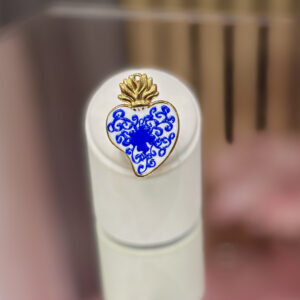 Bague Coração Azul