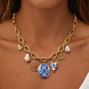 Collier charms coração Viana