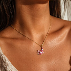 Collier hirondelle rouge