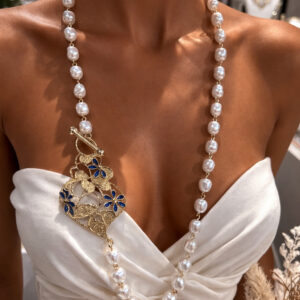 Collier Coração perles
