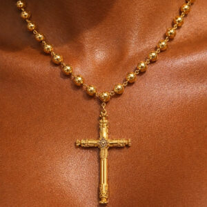Collier Croix Contas