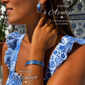 Bracelet azulejo en acier argent