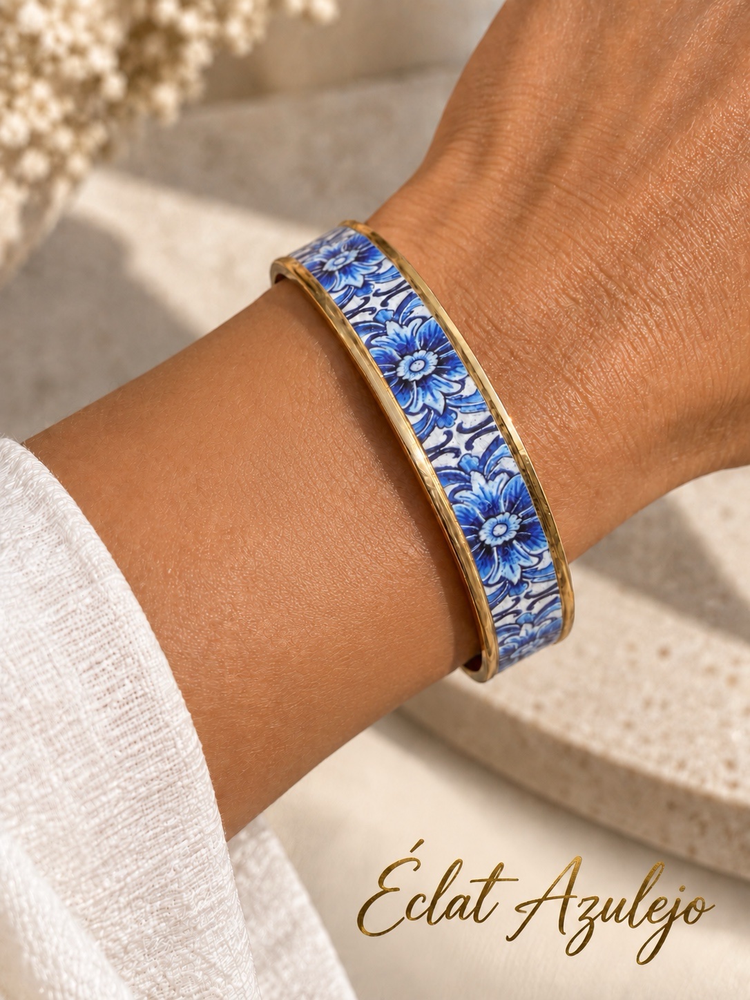 Bracelet azulejo en acier dorée